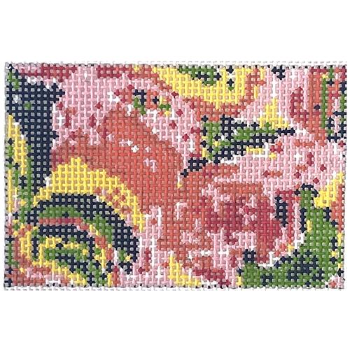 Pink Swirls Wallet Insert Painted Canvas Danji Designs  - 1