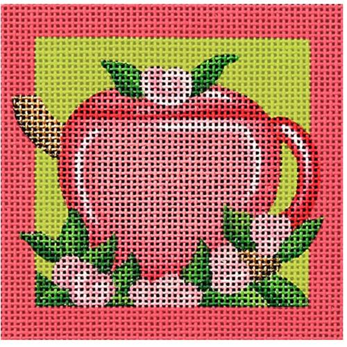 Pink Teapot Square Painted Canvas Melissa Shirley Designs  - 1