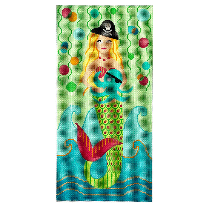 Pirate Mermaid Painted Canvas Eye Candy Needleart  - 1