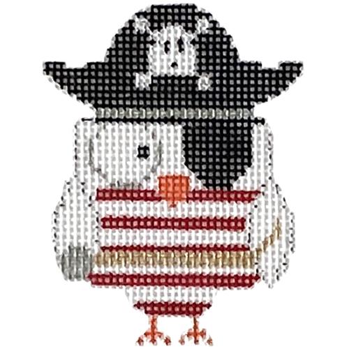 Pirate Owly with Stitch Guide Painted Canvas The Princess & Me  - 1