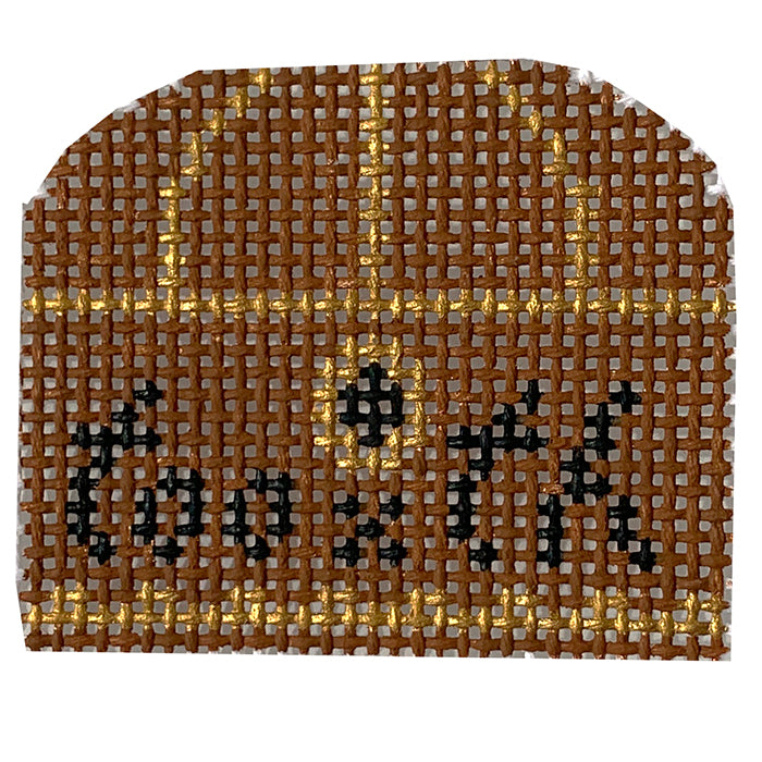 Pirate Tusk the Terrible Tooth Fairy Pillow Painted Canvas Anne Fisher Needlepoint LLC 
