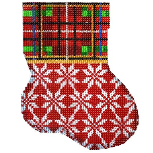 Plaid Cuff / Snowflake Mini Sock Painted Canvas Associated Talents 