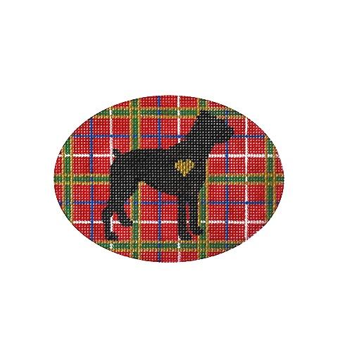 Plaid Silhouette Boxer Painted Canvas Pepperberry Designs 