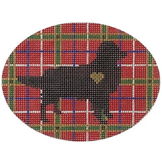 Plaid Silhouette Golden Painted Canvas Pepperberry Designs 
