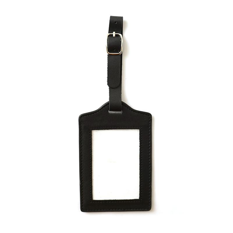 Planet Earth - Leather Luggage Tags - Black Leather Goods Planet Earth Leather 