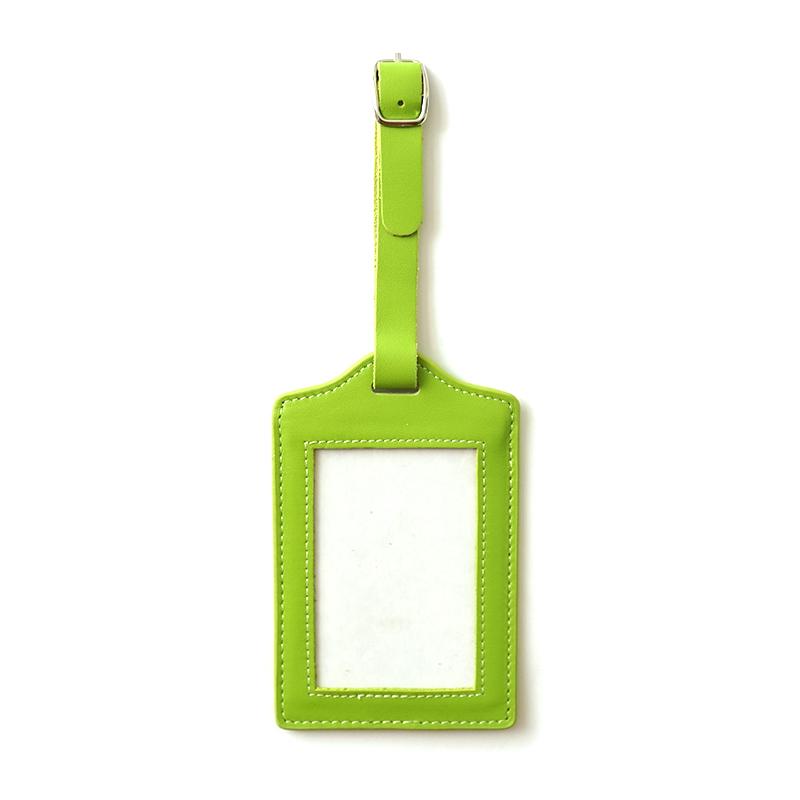 Leather Luggage Tag - Green – Needlepoint.Com