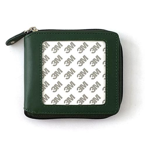 Planet Earth Leather Zip Square Wallet - Forest Green Leather Goods Planet Earth Leather 