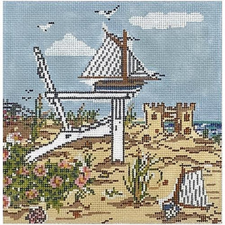Play Time at the Beach Painted Canvas Cooper Oaks Design 
