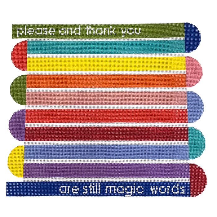 Please and Thank You Painted Canvas Rachel Barri Designs 
