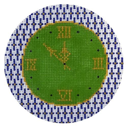 Plum Christmas   Father Time Painted Canvas The Plum Stitchery 
