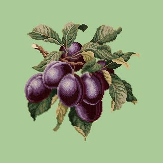Plums Needlepoint Kit Kits Elizabeth Bradley Design Pale Green 
