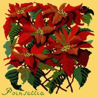 Poinsettia Needlepoint Kit Kits Elizabeth Bradley Design Sunflower Yellow 

