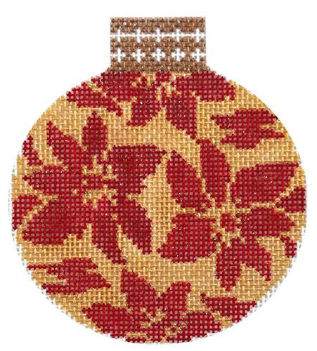 Poinsettia Reflection Painted Canvas Whimsy and grace - 1