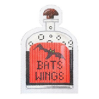 Poison Bottle   Bats Wings on 18 with Stitch Guide Painted Canvas Kirk & Bradley 
