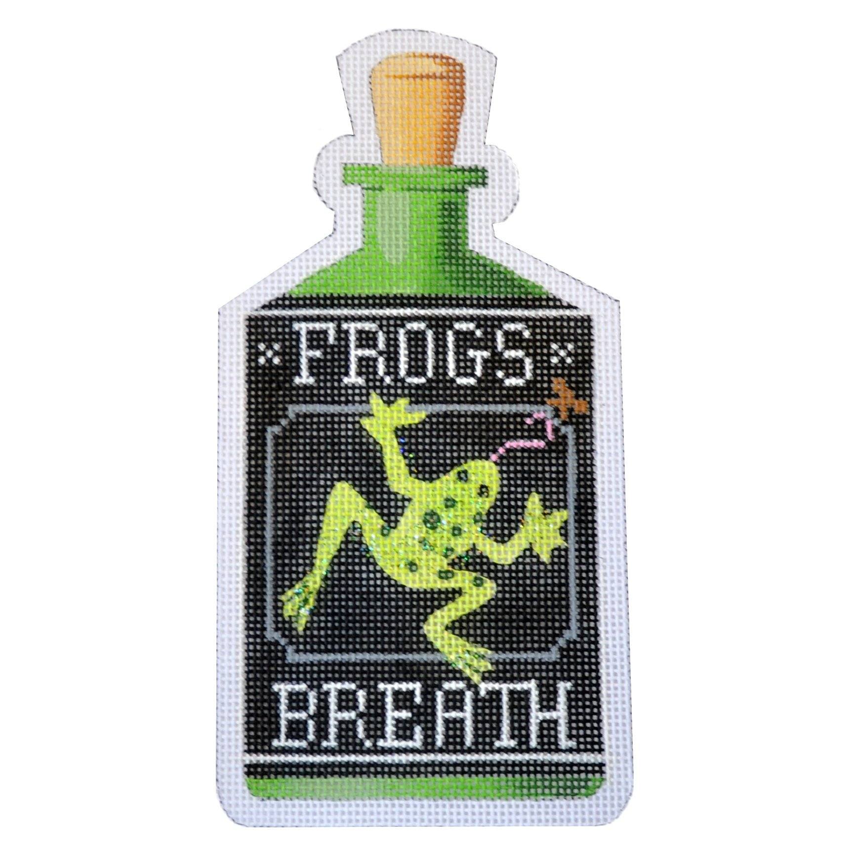 Poison Bottle - Frogs Breath on 18 Painted Canvas Kirk & Bradley 