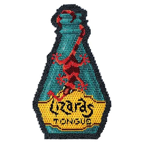 Poison Bottle - Lizards Tongue with Stitch Guide Painted Canvas Kirk & Bradley 