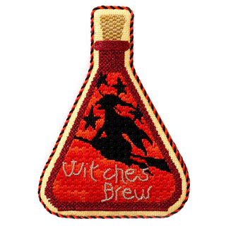 Poison Bottle   Witches Brew on 18 with Stitch Guide Painted Canvas Needlepoint.Com 

