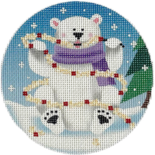 Polar Bear Garland Needlepoint.Com 