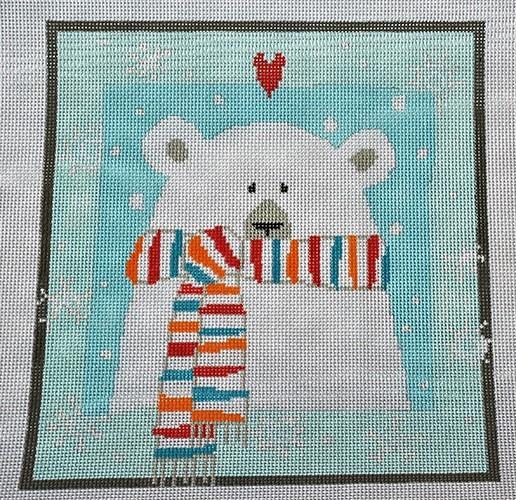 Polar Bear Scarf Painted Canvas Pippin 