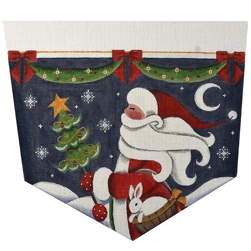Polar Santa Painted Canvas Rebecca Wood Designs  - 1