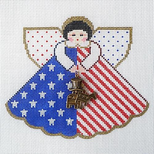 Political Ambitions Angel Painted Canvas Painted Pony Designs  - 1