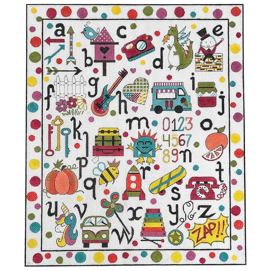 Polka Dot Alphabet Painted Canvas Alice Peterson Company 