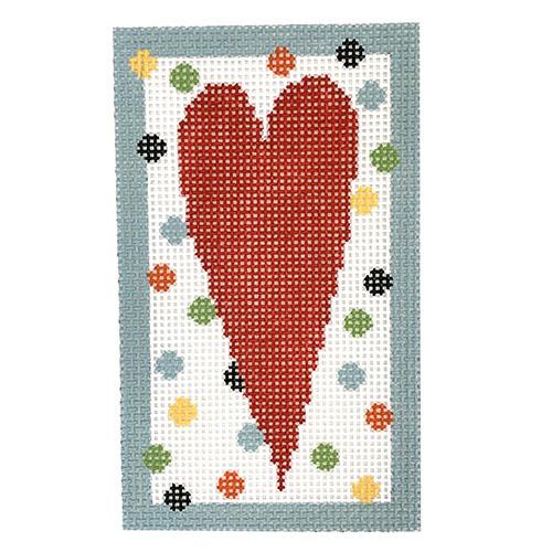 Polka Dot Heart Painted Canvas Pippin  - 1