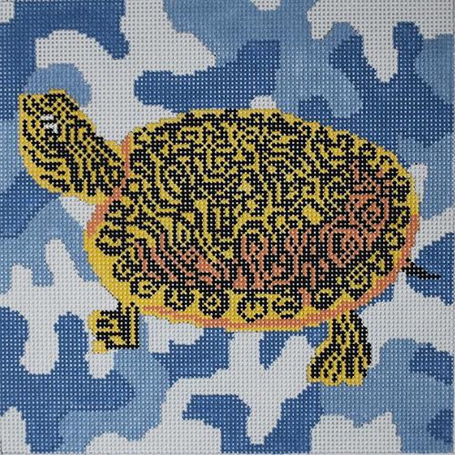 Pond Turtle Painted Canvas Birds of a Feather  - 1
