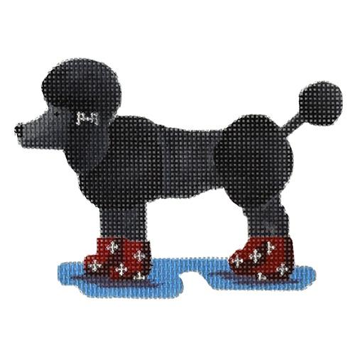 Poodle in Boots Painted Canvas Madeleine Elizabeth  - 1