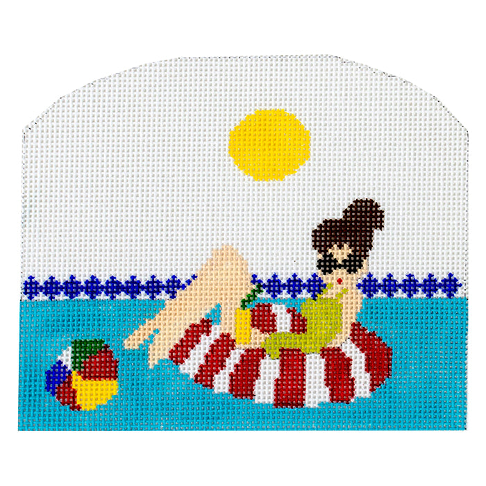 Pool Party with Stitch Guide Painted Canvas The Princess & Me  - 1