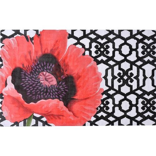 Poppy Trellis on 13 Painted Canvas Kirk & Bradley 