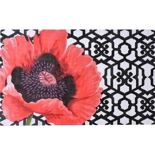 Poppy Trellis on 18 Painted Canvas Kirk & Bradley 
