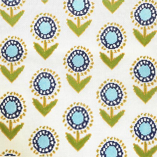 Posey Ikat Painted Canvas The Plum Stitchery  - 1