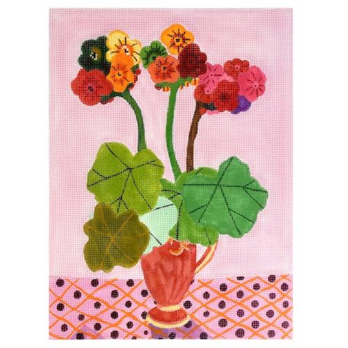 Posies Painted Canvas Kate Dickerson Needlepoint Collections  - 1