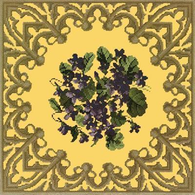 Posy of Violets Needlepoint Kit Kits Elizabeth Bradley Design Sunflower Yellow 

