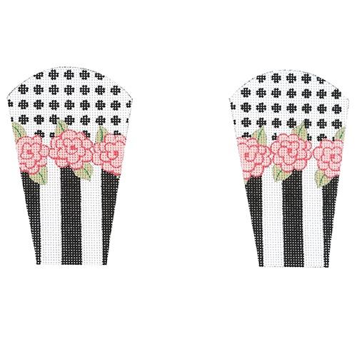 Precious Roses Scissors Case Painted Canvas The Meredith Collection  - 1