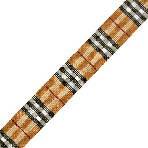 Preppie Plaid Belt Painted Canvas The Meredith Collection  - 1