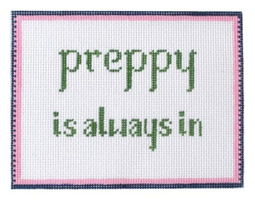 Preppy is Always In Painted Canvas Anne Fisher Needlepoint LLC 