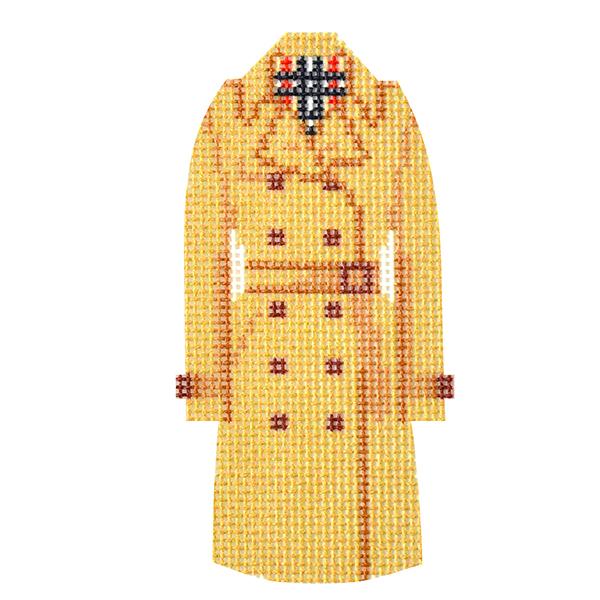 Preppy Trench Coat Kit Kits Needlepoint To Go 
