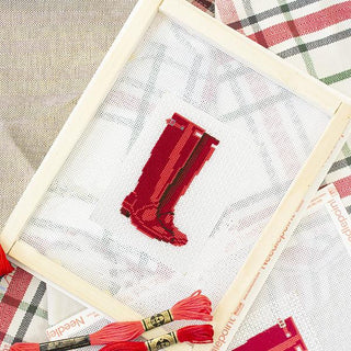 Preppy Wellies Printed Canvas Needlepoint To Go 
