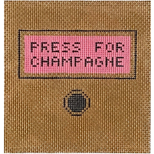 Press for Champagne Painted Canvas SilverStitch Needlepoint 