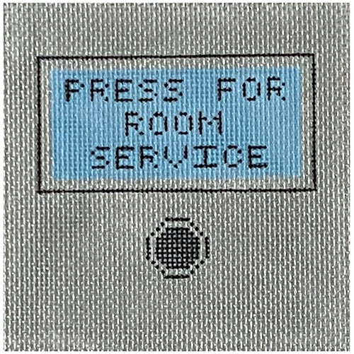 Press for Room Service Painted Canvas SilverStitch Needlepoint 