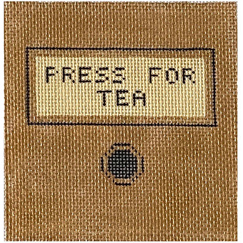 Press for Tea Painted Canvas SilverStitch Needlepoint 