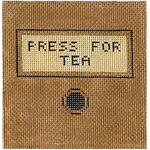 Press for Tea Painted Canvas SilverStitch Needlepoint  - 1