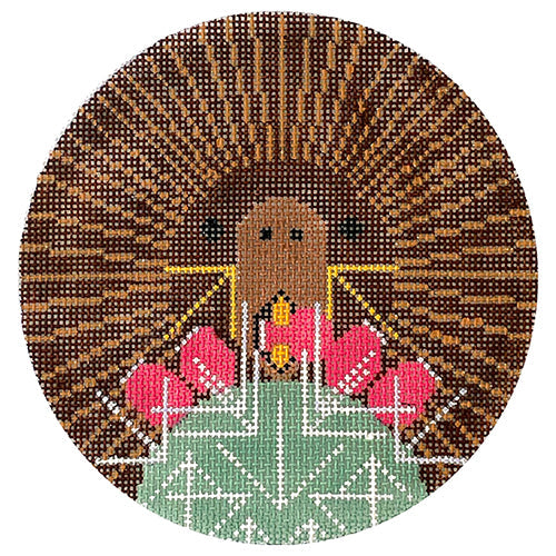 Prickly Pair Ornament Painted Canvas Charley Harper  - 1