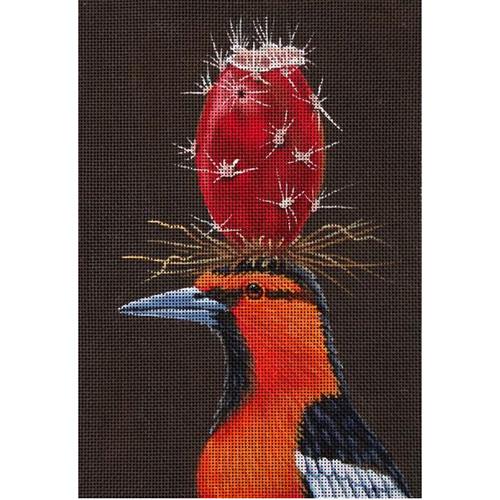 Prickly Pear Hat Bird Painted Canvas Melissa Shirley Designs  - 1
