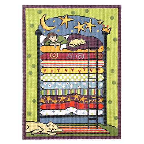 Princess and the Pea on 13 Painted Canvas Pippin 
