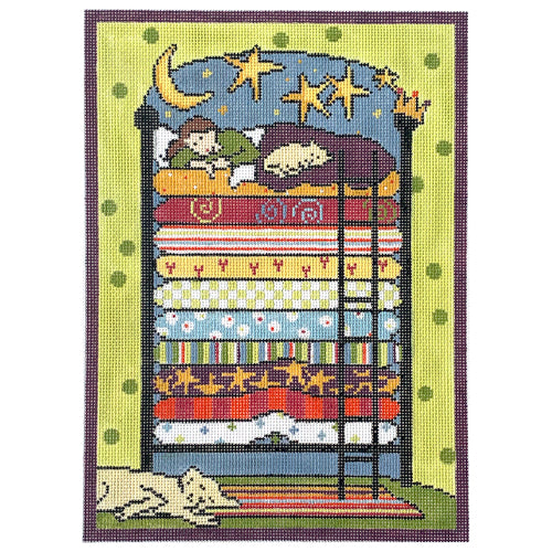 Princess and the Pea on 18 Painted Canvas Pippin  - 1