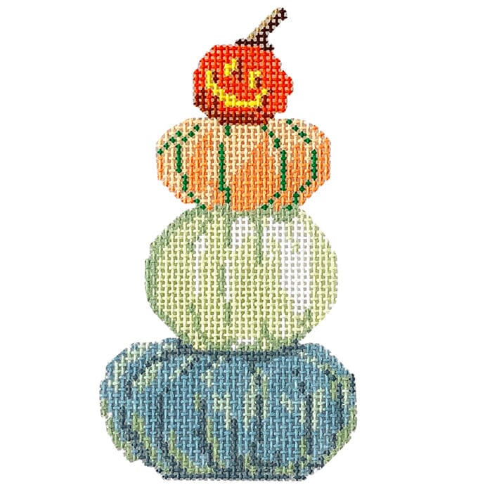 Princess Pumpkins Stack Painted Canvas Alice & Blue  - 1