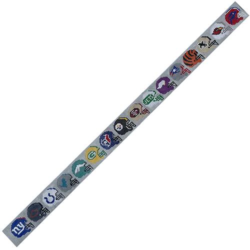 Pro Football Teams Helmets Belt Painted Canvas Voila!  - 1